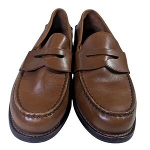 Polo Ralph Lauren Alston Penny Loafers – 10 Brown Leather Dress Shoes 17953